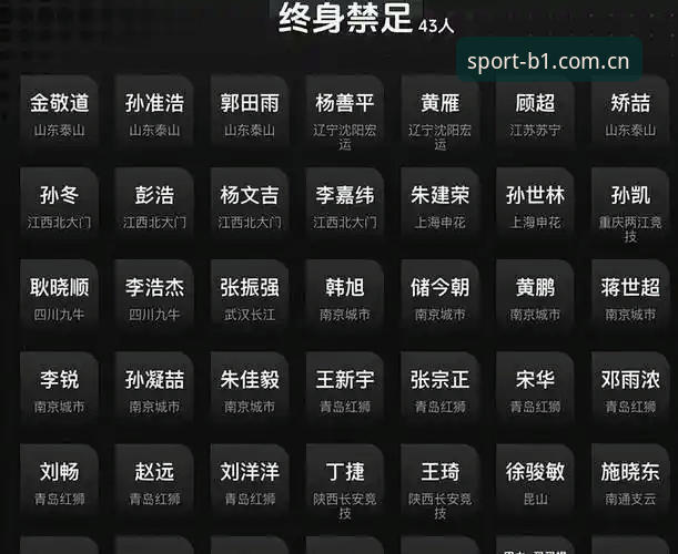 足协第三批禁足名单深度解析：从行业乱象看体育精神重塑指南